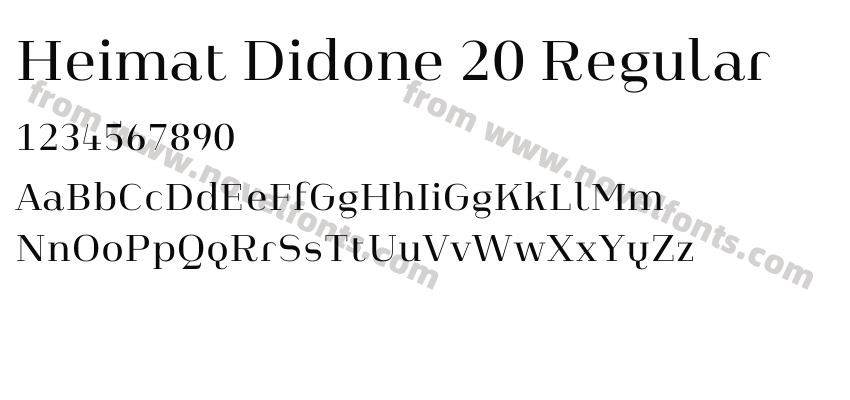 Heimat Didone 20 RegularPreview