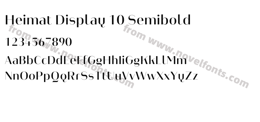 Heimat Display 10 SemiboldPreview