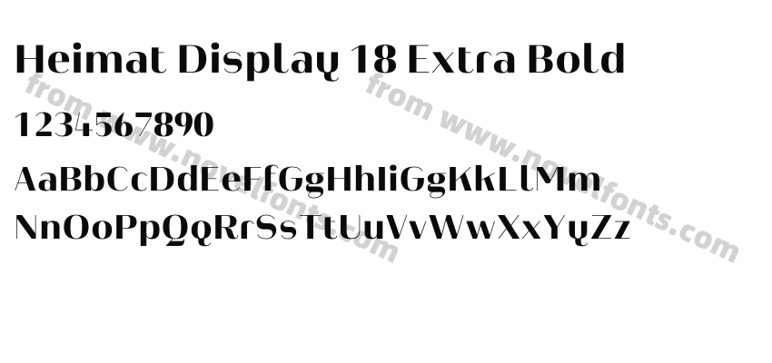 Heimat Display 18 Extra BoldPreview