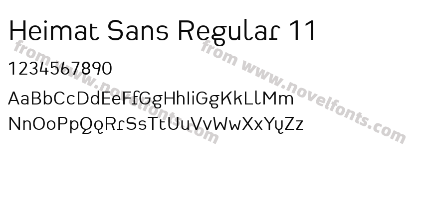 Heimat Sans Regular 11Preview