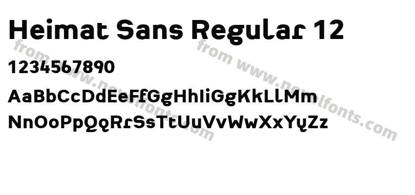 Heimat Sans Regular 12Preview