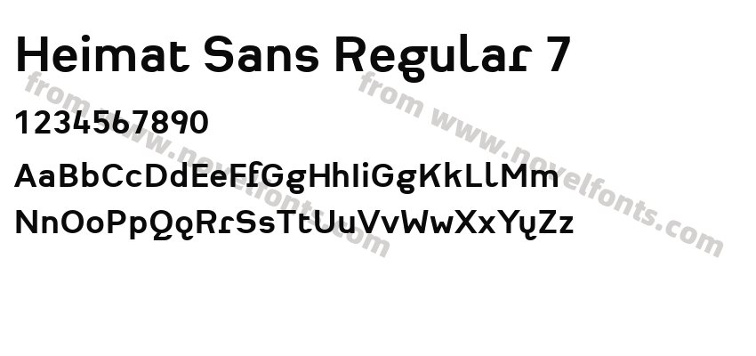 Heimat Sans Regular 7Preview