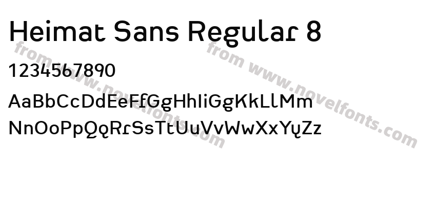 Heimat Sans Regular 8Preview