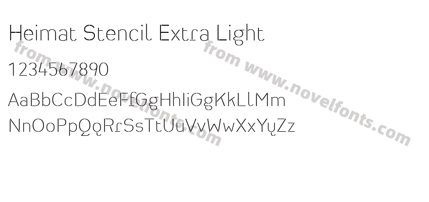 Heimat Stencil Extra LightPreview