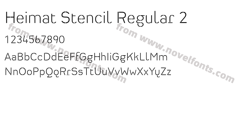 Heimat Stencil Regular 2Preview