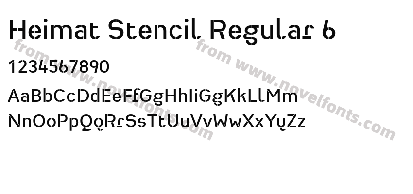 Heimat Stencil Regular 6Preview