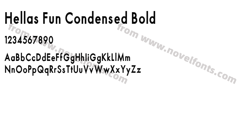 Hellas Fun Condensed BoldPreview