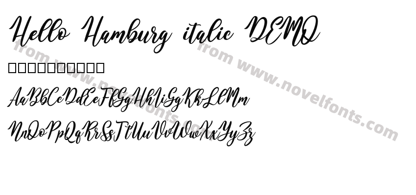 Hello Hamburg italic DEMOPreview