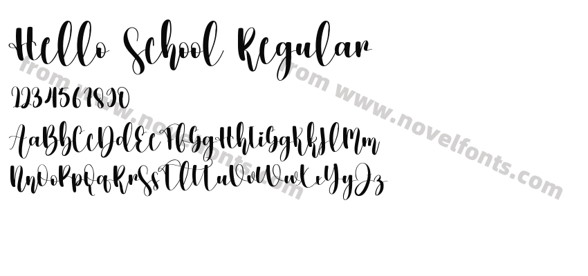 Hello School RegularPreview