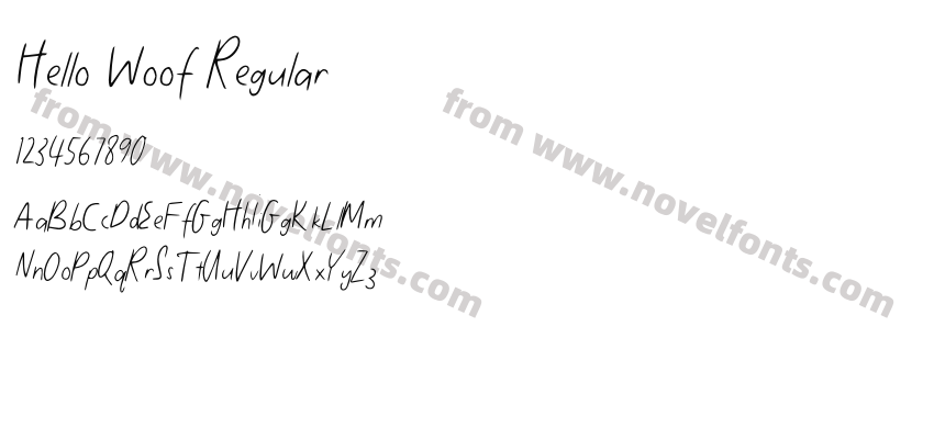 Hello Woof RegularPreview