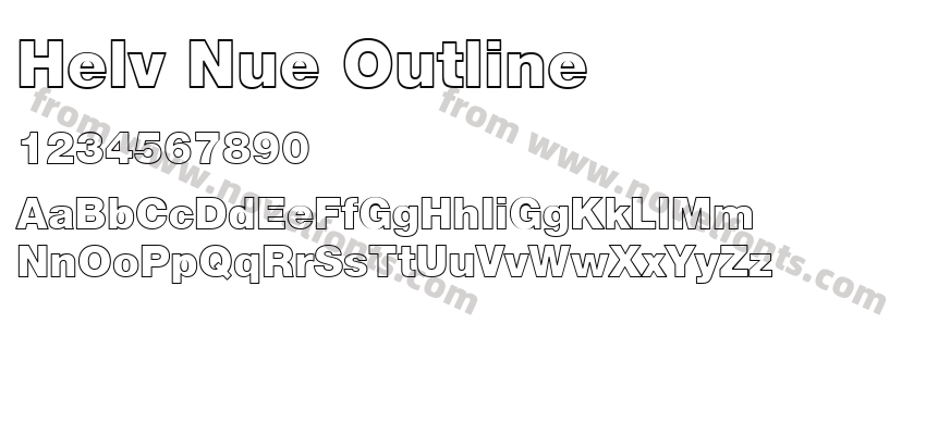 Helv Nue OutlinePreview