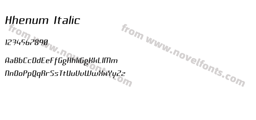 Hhenum ItalicPreview