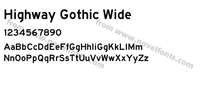 Highway Gothic WidePreview