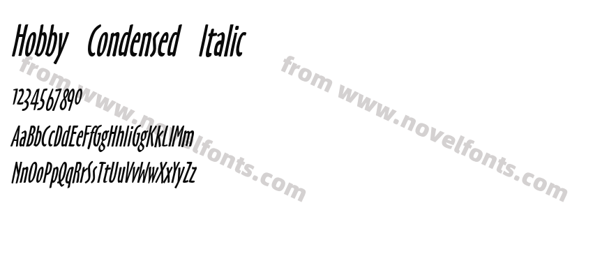 Hobby Condensed ItalicPreview