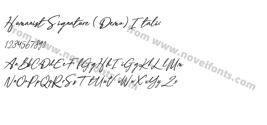 Humanist Signature ( Demo) ItalicPreview