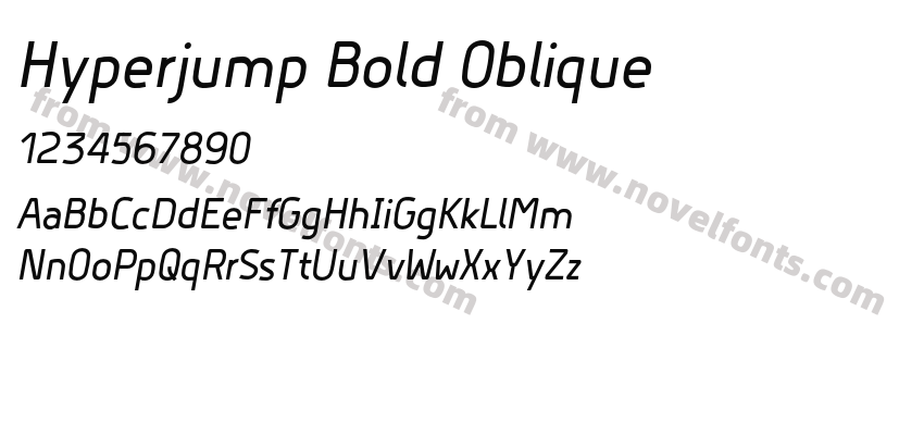 Hyperjump Bold ObliquePreview