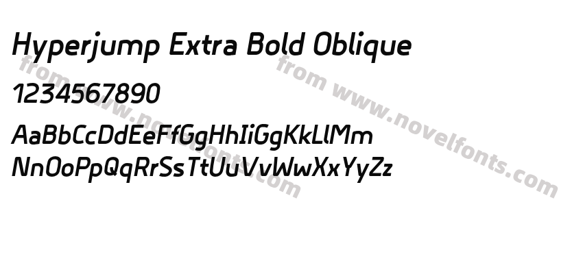 Hyperjump Extra Bold ObliquePreview