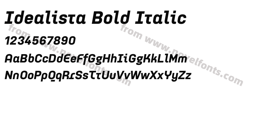 Idealista Bold ItalicPreview