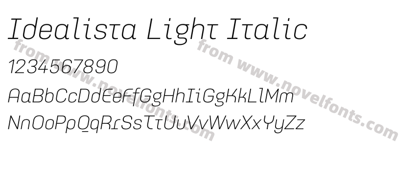 Idealista Light ItalicPreview