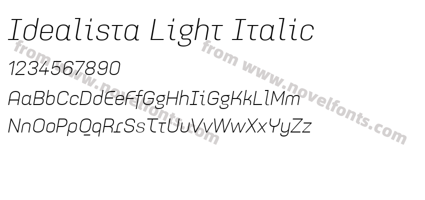 Idealista Light ItalicPreview