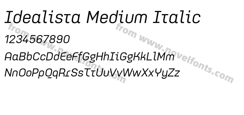 Idealista Medium ItalicPreview