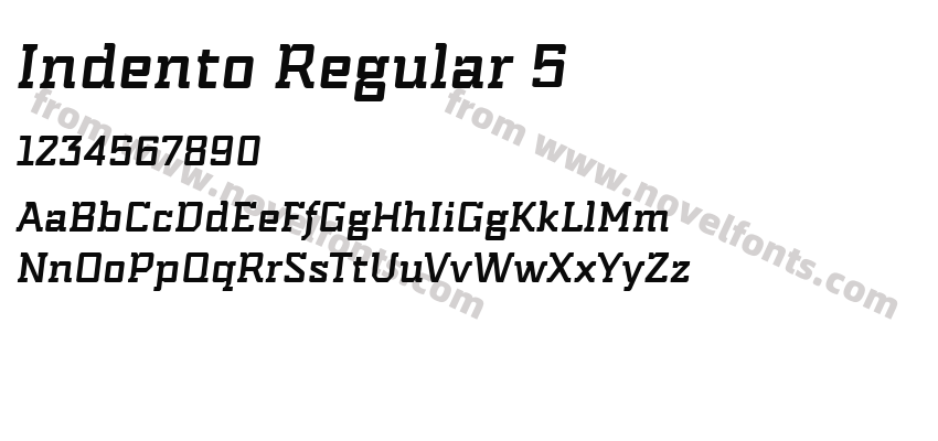 Indento Regular 5Preview