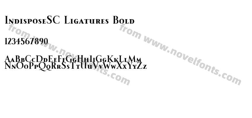 IndisposeSC Ligatures BoldPreview