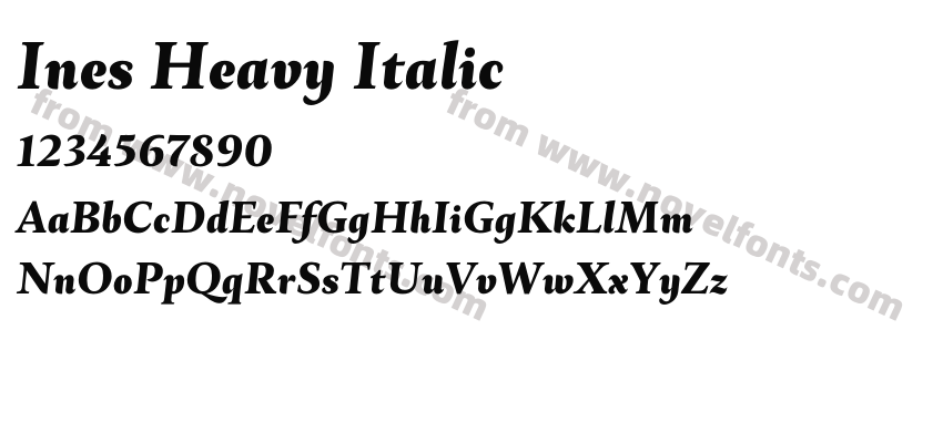 Ines Heavy ItalicPreview