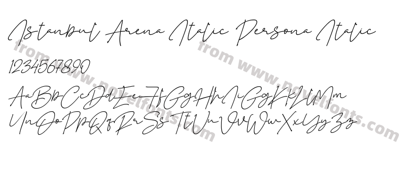 Istanbul Arena Italic Persona ItalicPreview