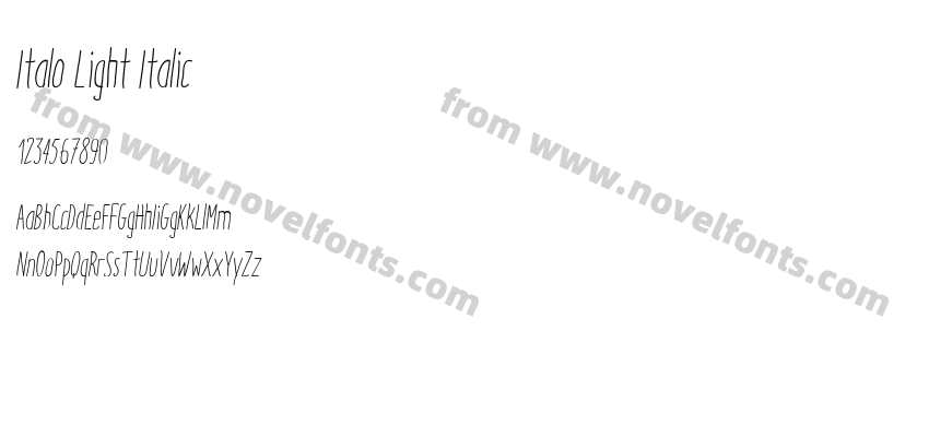 Italo Light ItalicPreview