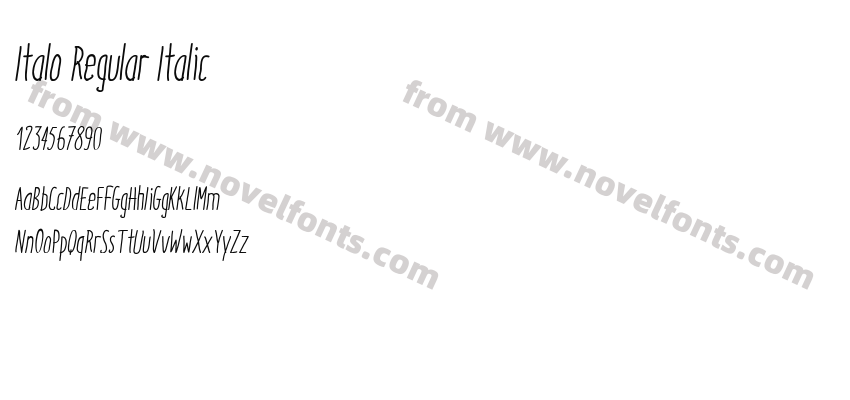 Italo Regular ItalicPreview