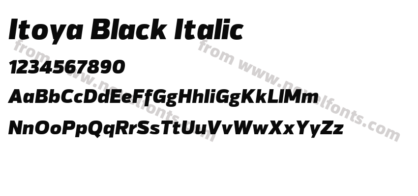 Itoya Black ItalicPreview