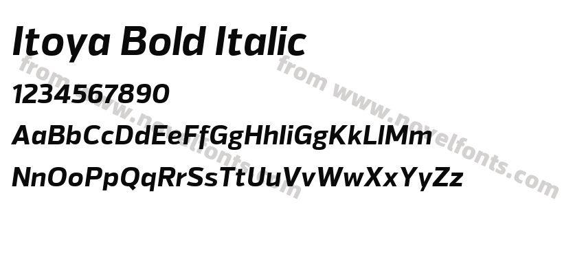 Itoya Bold ItalicPreview