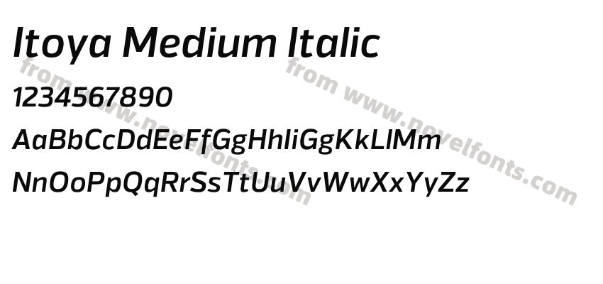 Itoya Medium ItalicPreview