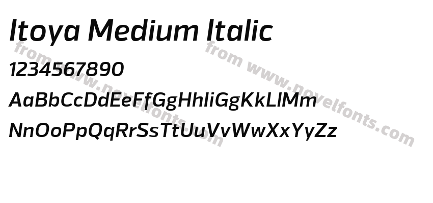 Itoya Medium ItalicPreview