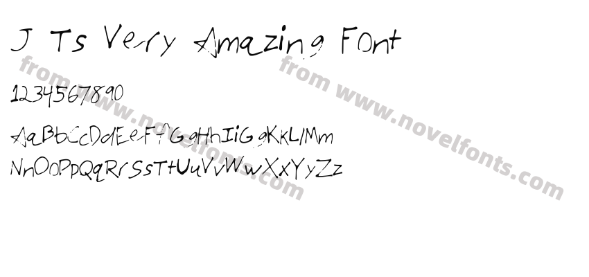 J Ts Very Amazing FontPreview
