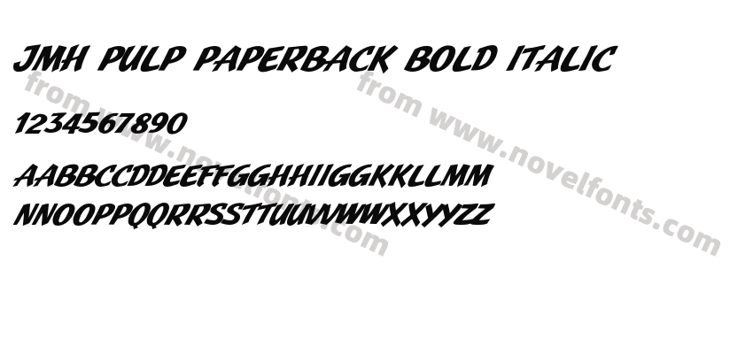 JMH Pulp Paperback Bold ItalicPreview