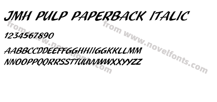 JMH Pulp Paperback ItalicPreview