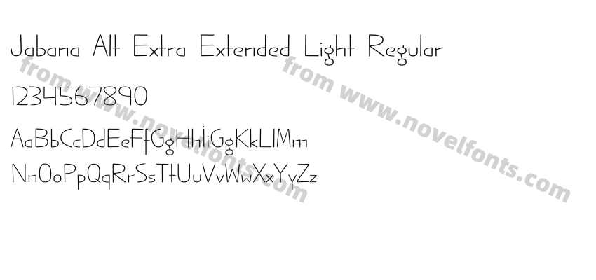 Jabana Alt Extra Extended Light RegularPreview