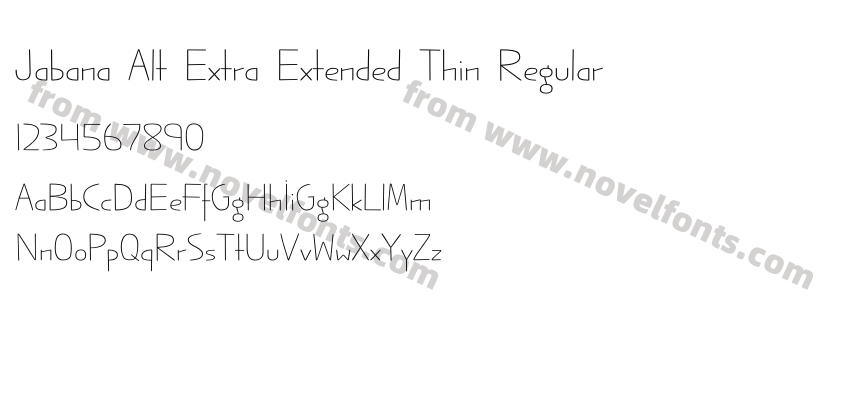 Jabana Alt Extra Extended Thin RegularPreview