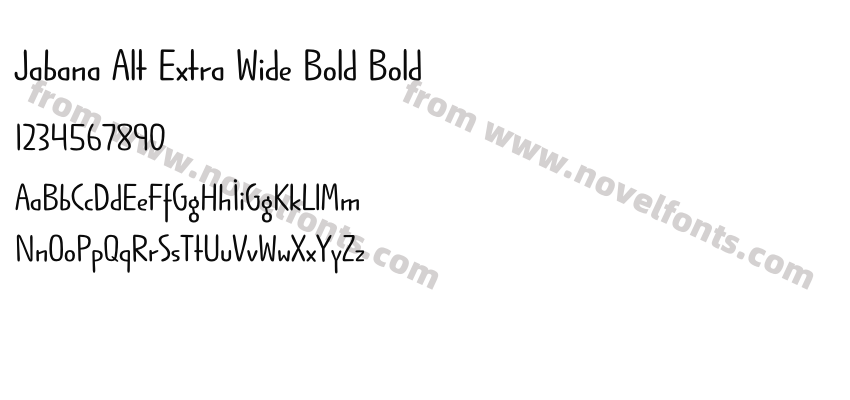 Jabana Alt Extra Wide Bold BoldPreview