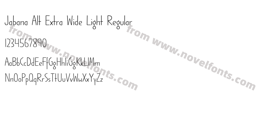 Jabana Alt Extra Wide Light RegularPreview
