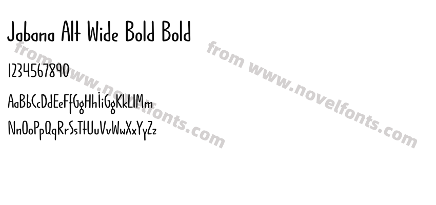 Jabana Alt Wide Bold BoldPreview