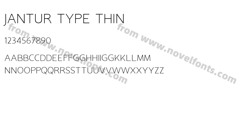 Jantur Type ThinPreview