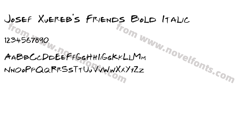 Josef Xuereb's Friends Bold ItalicPreview