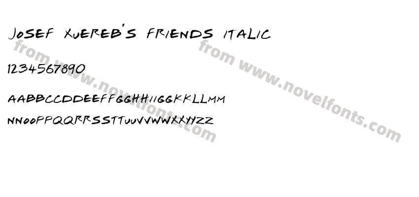 Josef Xuereb's Friends ItalicPreview