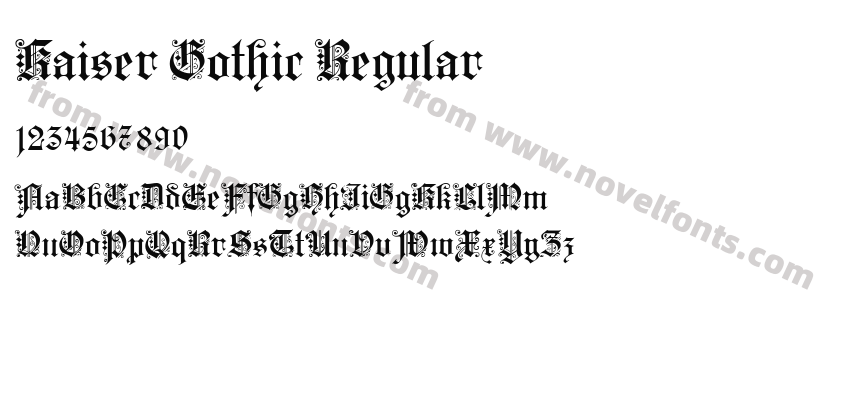 Kaiser Gothic RegularPreview