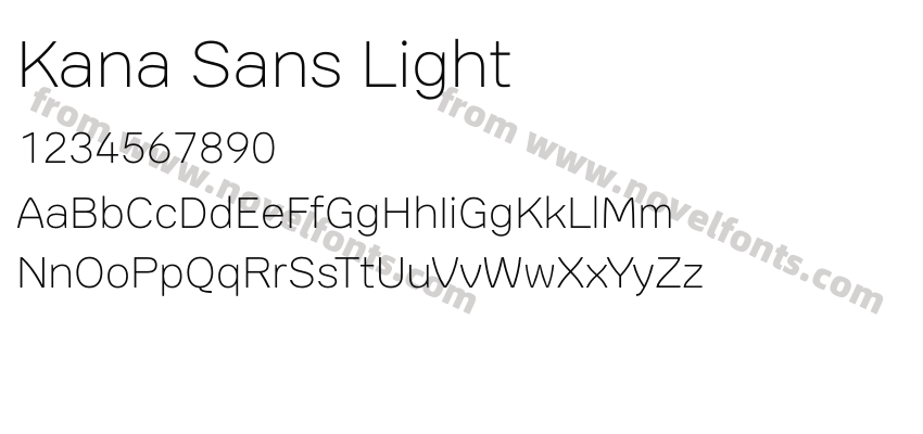 Kana Sans LightPreview