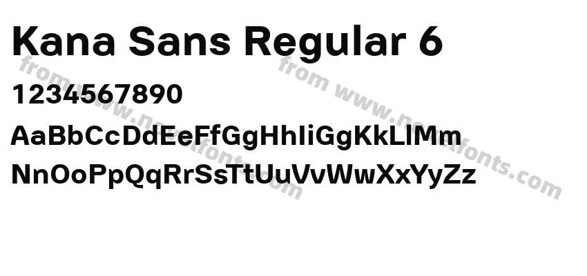 Kana Sans Regular 6Preview