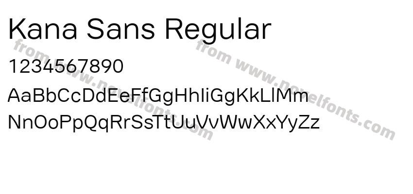 Kana Sans RegularPreview